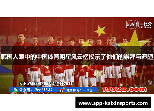 韩国人眼中的中国体育明星风云榜揭示了他们的崇拜与追随